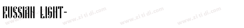 russian light字体转换